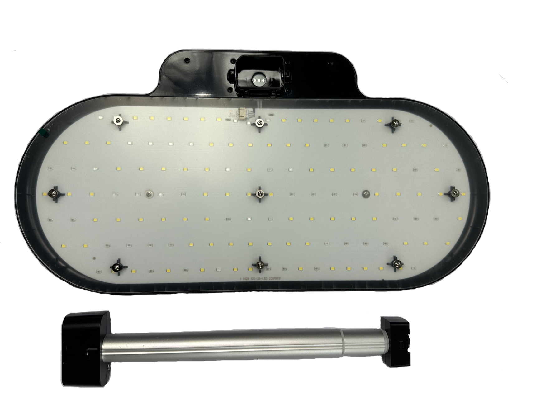 Overhead lights for the 15 pod in black