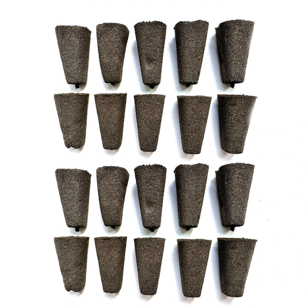 West Kent collection of 20 square brown sponges arranged in four rows.