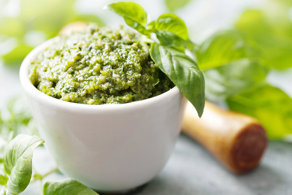 basil pesto recipe from West Kent hydroponics indoor smart gardens