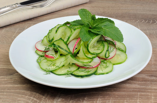 minty cucumber salad with mint from west kent hydroponics indoor smart garden