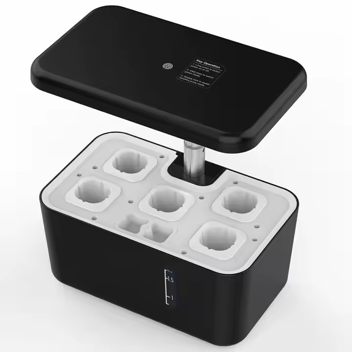 West Kent 5 pod smart garden Mini, hydroponic indoor garden, top view