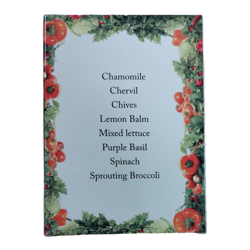 Seeds included in the Smart Garden Variety Hydroponic Seed Pack for West Kent Smart Gardens