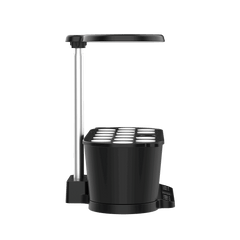 West Kent 15-Pod Indoor Hydroponic Smart Garden black, empty with 15 pod slots ready for planting, side angle 2