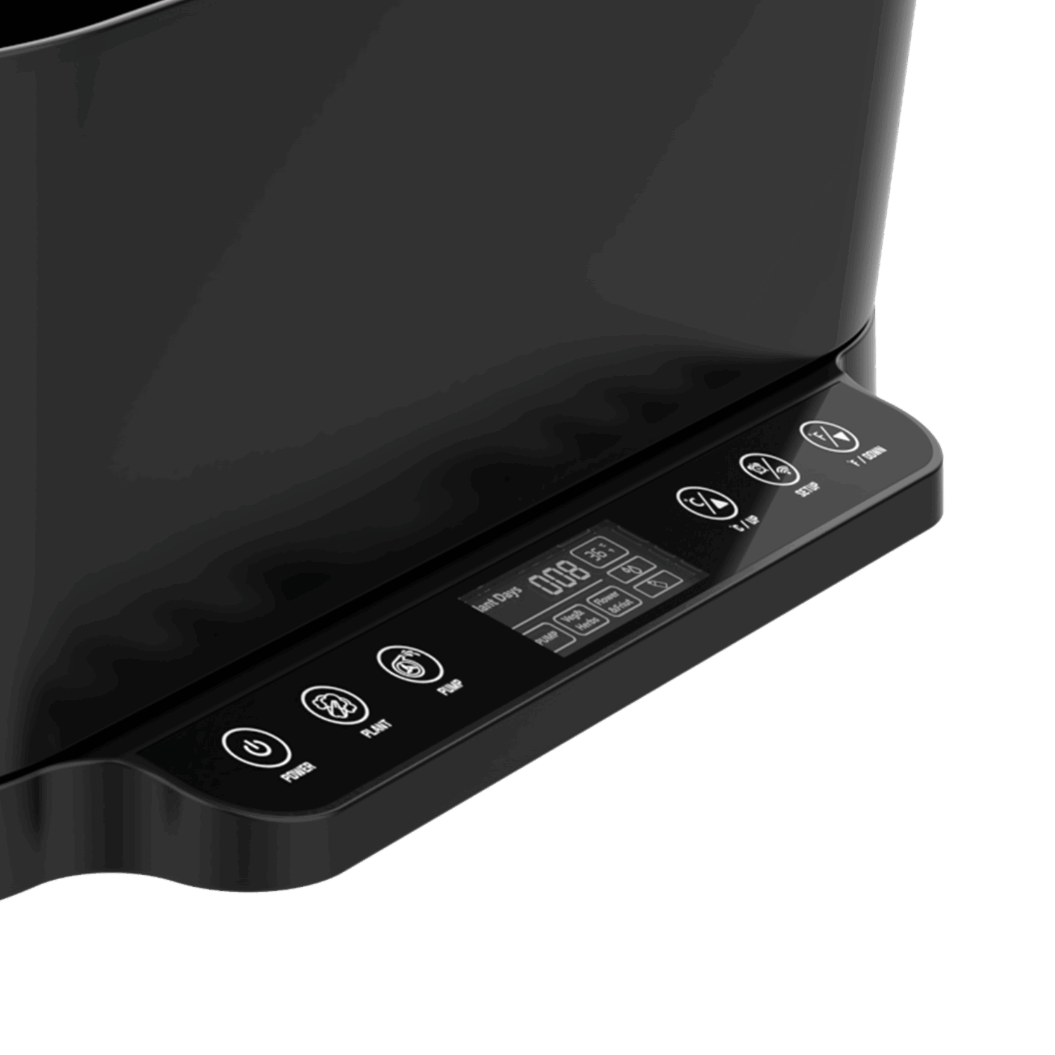 Close-up of West Kent 15-Pod Smart Garden showing display and buttons